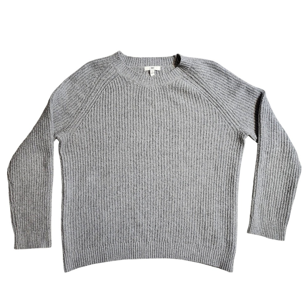 BP Nordstrom Womens Gray Ribbed Crewneck Raglan Sweater Size S BP453164MI HOL21